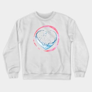 Aqua Fluid Heart Crewneck Sweatshirt